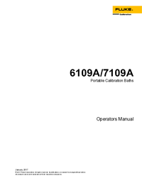 Thumbnail of document Manual - 6109A / 7109A Portable Calibration Baths